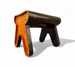 Pedro Useche Brazilian Mid Century modern Stool in Ebonized Wood By Pedro Useche - 4416816