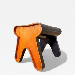 Pedro Useche Brazilian Mid Century modern Stool in Ebonized Wood By Pedro Useche - 4426489