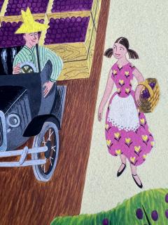 Peggie Bach Happy California Prune Farmers Female Illustrator Mid Century - 3320132