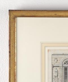 Pencil Ink Drawing of Neoclassical Fa ade France or Italy 19th century - 4039852