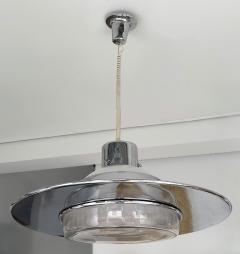 Pendant Light UFO Murano Glass and Metal Italy 1970s - 4392219