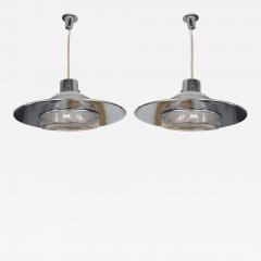 Pendant Light UFO Murano Glass and Metal Italy 1970s - 4393114