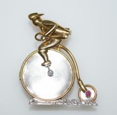 Penny Farthing Bicycle Lapel Watch - 1191181