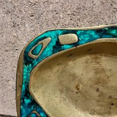 Pepe Mendoza 1950s Pepe Mendoza Ashtray Malachite and Brass - 3705533