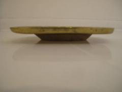 Pepe Mendoza Cast Brass and Azure Stone Dish by Pepe Mendoza - 519175