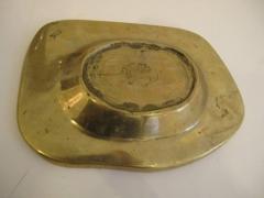 Pepe Mendoza Cast Brass and Azure Stone Dish by Pepe Mendoza - 519176