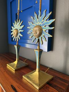 Pepe Mendoza Pair of Brass Pepe Mendoza Sun Lamps - 4430153