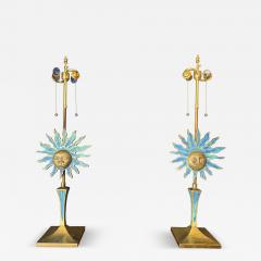 Pepe Mendoza Pair of Brass Pepe Mendoza Sun Lamps - 4434873