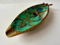Pepe Mendoza Pepe Mendoza Malachite Fish Ashtray Mexico - 4096461