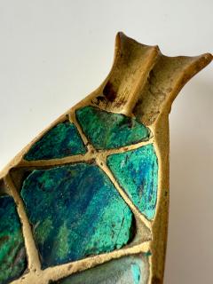 Pepe Mendoza Pepe Mendoza Malachite Fish Ashtray Mexico - 4096466