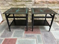 Pepe Mendoza Rare Pair Pepe Mendoza Stone Inlay End Side Table Mid Century Modern - 4429287