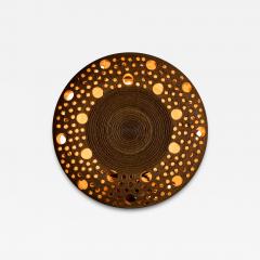 Per Bovin Early 1970s Per Bovin Hand Thrown Perforated Earthenware Plug in Wall Lamp - 4447913