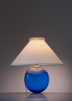 Per L tken Blue glass table lamp by Per Lutken Denmark - 3031378