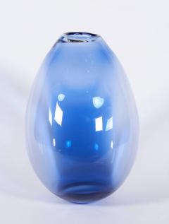 Per L tken Large Handblown Blue Glass Vase by Per Lutken for Holmegaard 1960s - 698979