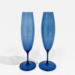 Per L tken Pair of Holmegaard Glass Flutes by Per Lutken - 4203925
