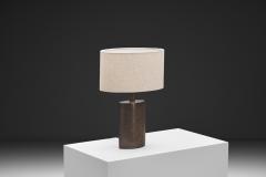 Per Linnemann Schmidt Brown Glazed Stoneware Table Lamp by Per Linneman Schmidt Denmark 1970s - 4776619