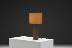 Per Linnemann Schmidt Brown Glazed Stoneware Table Lamp by Per Linneman Schmidt Denmark 1970s - 4776620