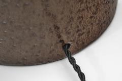 Per Linnemann Schmidt Brown Glazed Stoneware Table Lamp by Per Linneman Schmidt Denmark 1970s - 4776629