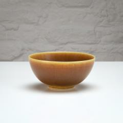 Per Linnemann Schmidt Ochre Hare s Fur Glaze Bowl by Palshus Denmark 1968 - 2923718