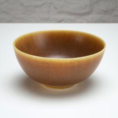 Per Linnemann Schmidt Ochre Hare s Fur Glaze Bowl by Palshus Denmark 1968 - 2923720