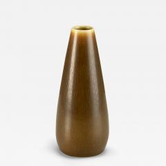 Per Linnemann Schmidt Ochre Hare s Fur Glaze Model 1166 Vase by Palshus Denmark 1960s - 3111093