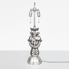 Per Torndahl Per Torndahl Swedish Art Deco silver plated lamp made at Atelier Torndahl  - 2168324