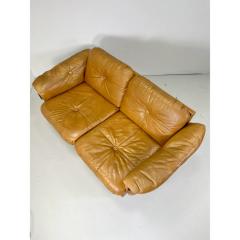 Percival Lafer 1970s Brazilian Leather Settee - 3356723