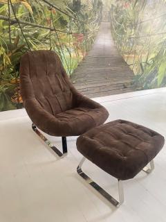 Percival Lafer Earth Chair and Ottoman by Percival Lafer 1970s Brazil - 4796795
