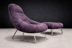Percival Lafer MP 163 Earth Lounge Chair w Ottoman in Tufted Velvet Upholstery P Lafer - 4488617