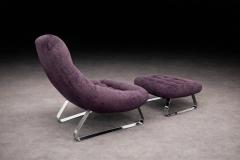 Percival Lafer MP 163 Earth Lounge Chair w Ottoman in Tufted Velvet Upholstery P Lafer - 4488625
