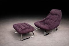 Percival Lafer MP 163 Earth Lounge Chair w Ottoman in Tufted Velvet Upholstery P Lafer - 4488636