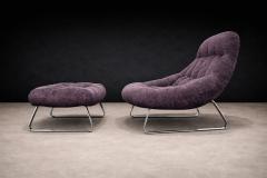 Percival Lafer MP 163 Earth Lounge Chair w Ottoman in Tufted Velvet Upholstery P Lafer - 4488637