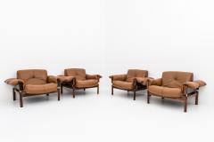 Percival Lafer Midcentury Brasilian Lounge Chairs in Lether and Rosewood by Percival Laf r - 847393