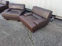 Percival Lafer Pair of Percival Lafer Leather lounge chairs Sofa and Loveseat also available  - 4222783