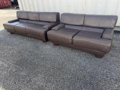 Percival Lafer Pair of Percival Lafer Leather lounge chairs Sofa and Loveseat also available  - 4222789