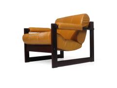 Percival Lafer Percival Lafer Brazilian Mahogany Sling Chairs and Ottoman Set - 2344827