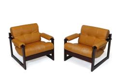 Percival Lafer Percival Lafer Brazilian Mahogany Sling Chairs and Ottoman Set - 2344833