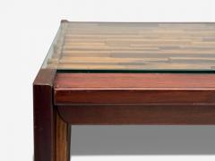 Percival Lafer Percival Lafer Coffee Table Rosewood Mixed Wood Glass Brazil 1970s - 4453051