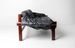 Percival Lafer Percival Lafer Couch MP 41 in New Black leather and Brazilian Hardwood - 4464875