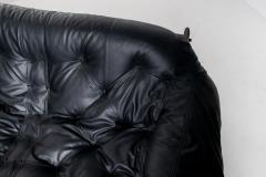 Percival Lafer Percival Lafer Couch MP 41 in New Black leather and Brazilian Hardwood - 4464883