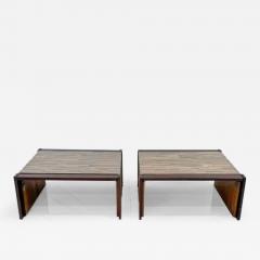Percival Lafer Percival Lafer Folding Rosewood Cocktail Tables a Pair 1970s - 3178854