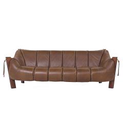 Percival Lafer Percival Lafer MP 211 Mid Century Brazilian Rosewood and Leather Sofa - 3987633