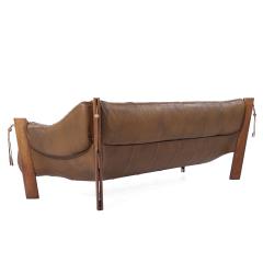 Percival Lafer Percival Lafer MP 211 Mid Century Brazilian Rosewood and Leather Sofa - 3987636