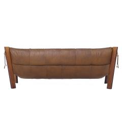 Percival Lafer Percival Lafer MP 211 Mid Century Brazilian Rosewood and Leather Sofa - 3987637