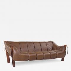 Percival Lafer Percival Lafer MP 211 Mid Century Brazilian Rosewood and Leather Sofa - 3988918