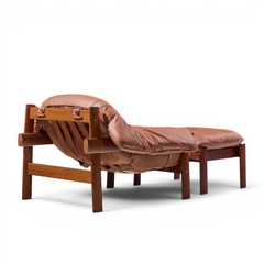 Percival Lafer Percival Lafer MP41 Mid Century Brazilian Leather Lounge Chair and Ottoman - 4705046