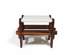 Percival Lafer Percival Lafer Side Tables in Pau Ferro White Marble - 2846656