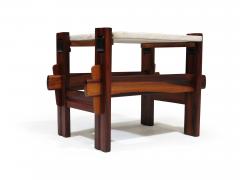 Percival Lafer Percival Lafer Side Tables in Pau Ferro White Marble - 2846658