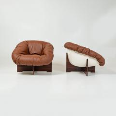 Percival Lafer Percival Lafers MP 61 Lounge Chair in Maharam Leather and Rosewood 1973 - 3523112