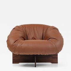 Percival Lafer Percival Lafers MP 61 Lounge Chair in Maharam Leather and Rosewood 1973 - 3527808